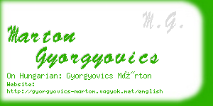 marton gyorgyovics business card